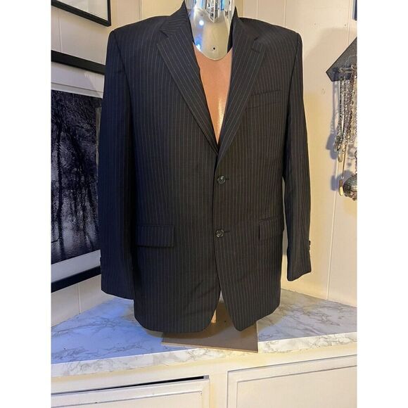 Ralph Lauren Dillard's 40 L Exc Pinstriped 100% Wool Sport Coat Vintage 1998 - Picture 2 of 8